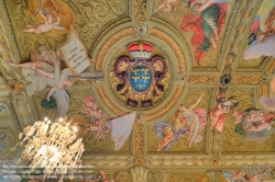 Viennaslide-00010344h Wien, Palais des Niederösterreichischen Landhauses, Sitzungssaal, Deckengemälde von Antonio Beduzzi 1710