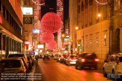 Viennaslide-00010375 Wien, Innenstadt, Rotenturmstraße, Weihnachtsschmuck - Vienna, Christmas Decoration in the Historic Center