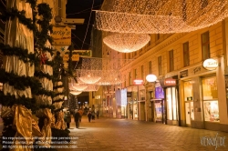 Viennaslide-00010378 Wien, Innenstadt, Kohlmarkt, Weihnachtsschmuck - Vienna, Christmas Decoration in the Historic Center