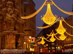 Viennaslide-00015190 Wien, Graben, Weihnachtsbeleuchtung - Vienna, Graben, Christmas Decoration