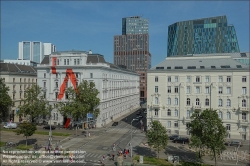 Viennaslide-00030022 Wien, Blick auf Zentrum Wien-Mitte mit Justizturm und Finanzministerium // Vienna, View on Wien-Mitte Center with Justice Centre and Tax Office Tower