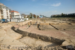 Viennaslide-00030189 Wien, Stadtentwicklungsgebiet Aspangbahnhof, Ausgrabungen der ehemaligen Hafenbecken des Wiener Neustädter Kanals