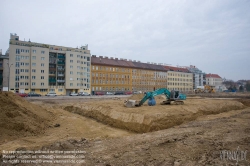 Viennaslide-00030193 Wien, Stadtentwicklungsgebiet Aspangbahnhof, Ausgrabungen der ehemaligen Hafenbecken des Wiener Neustädter Kanals