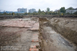 Viennaslide-00030196 Wien, Stadtentwicklungsgebiet Aspangbahnhof, Ausgrabungen der ehemaligen Hafenbecken des Wiener Neustädter Kanals