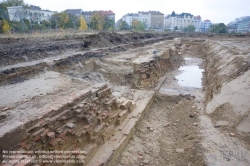 Viennaslide-00030203 Wien, Stadtentwicklungsgebiet Aspangbahnhof, Ausgrabungen der ehemaligen Hafenbecken des Wiener Neustädter Kanals