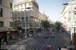 Viennaslide-00061126 Wien, Mariahilferstraße vor dem Umbau zur Fußgängerzone, Kreuzung Neubaugasse