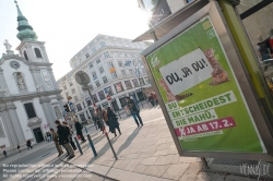 Viennaslide-00061166 Wien, Mariahilferstraße, Abstimmung zum Umbau zur Begegnungszone und Fußgängerzone