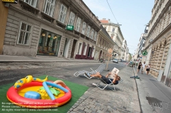 Viennaslide-00080144 Wien, Langegasse, Autofreie Gasse, Asphaltpiraten