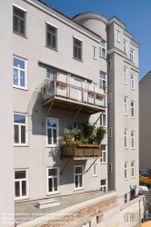 Viennaslide-00090173 Wien, Sensengasse, Rückfront eines Wohngebäudes mit Balkonen