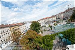 Viennaslide-00161109 Wien, Brunnenmarktviertel, herbstlicher Blick auf den Yppenplatz