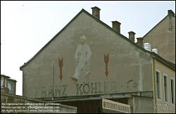 Viennaslide-00252107 Wien, Außenwerbung auf einer Feuermauer, Franz Köhler