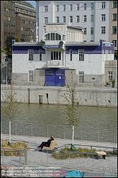 Viennaslide-00310330 Wien, Donaukanal, Umbau der Kaiserbadschleuse zu 'Hängenden Gärten'