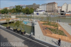 Viennaslide-00310331 Wien, Donaukanal, Umbau der Kaiserbadschleuse zu 'Hängenden Gärten'