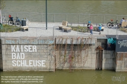 Viennaslide-00310334 Wien, Donaukanal, Umbau der Kaiserbadschleuse zu 'Hängenden Gärten'