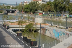 Viennaslide-00310335 Wien, Donaukanal, Umbau der Kaiserbadschleuse zu 'Hängenden Gärten'