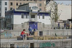 Viennaslide-00310336 Wien, Donaukanal, Umbau der Kaiserbadschleuse zu 'Hängenden Gärten'