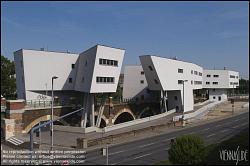 Viennaslide-00310980 Wien, Donaukanal, Spittelau, Wohnbauten von Zaha Hadid, 2005