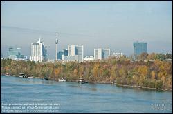 Viennaslide-00313378 Wien, moderne Architektur an der Donau - Vienna, Modern Architecture