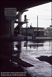 Viennaslide-00316113 Donauüberschwemmung, Donaukaibahnhof, 4.8.1991