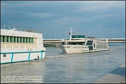 Viennaslide-00316223 Wien, Donau, Flusskreuzfahrtschiffe - Vienna, Danube, Cruise Ships