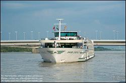 Viennaslide-00316224 Wien, Donau, Flusskreuzfahrtschiffe - Vienna, Danube, Cruise Ships