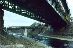 Viennaslide-00319125 Wienfluss bei Hütteldorf, Stadtbahnbrücke (heute U4)