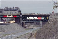 Viennaslide-00319127 Wienfluss bei Hütteldorf, Stadtbahnbrücke (heute U4)