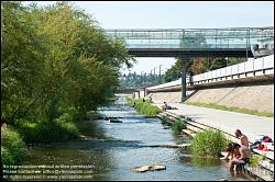 Viennaslide-00319299 Wien, Wienfluss, Wientalradweg bei Ober St Veit