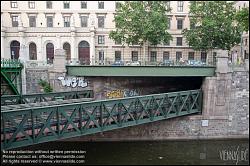 Viennaslide-00319320 Wien, Brücke der U-Bahn über den Wienfluss