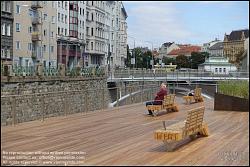 Viennaslide-00319325 Wien, Wienfluss nahe Pilgrambrücke, Wientalterrasse