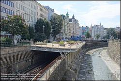 Viennaslide-00319335 Wien, Wienfluss nahe Pilgrambrücke, Wientalterrasse