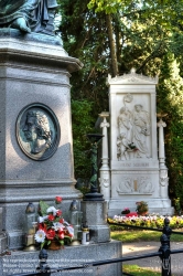 Viennaslide-00371121h Wien, Zentralfriedhof, Gedenkstein Mozart, Franz Schubert - Vienna Zentralfriedhof Cemetery, Monument for Mozart and Franz Schubert
