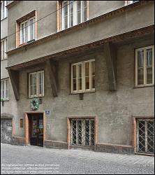 Viennaslide-00411907 Wien, Mietshaus Hörandner, Stuckgasse 14, Oskar Strnad (mit O. Wlach), 1910-1911