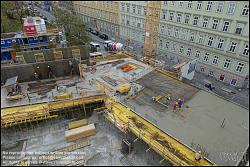 Viennaslide-00470614 Wien, Baustelle des Wohnbaus Beatrixgasse 11, Betonieren einer Geschoßdecke