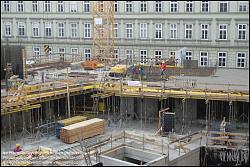 Viennaslide-00470622 Wien, Baustelle des Wohnbaus Beatrixgasse 11, Betonieren einer Geschoßdecke