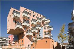 Viennaslide-00471103 Wien, Terrassenhaus Buchengasse, Architekt Rüdiger Lainer 2008