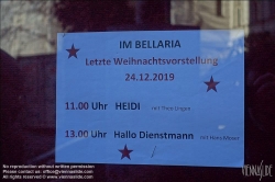Viennaslide-00541501 Wien, Abschiedsvorstellung im Bellaria-Kino, 24.12.2019