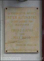 Viennaslide-00561212 Wien, Graben Hotel, Erinnerung an den Bewohner Peter Altenberg // Vienna, Graben Hotel, Remembering Author Peter Altenberg