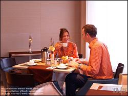 Viennaslide-00561750 Paar beim Frühstück - Couple having Breakfast