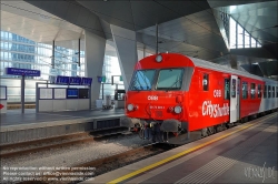 Viennaslide-00580114 Wien, Hauptbahnhof, Ciityshuttle-Regionalzug // Vienna, Main Train Station, 'City Shuttle' Local Train