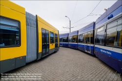 Viennaslide-00611211 Wien, Alstom, Präsentation der 1000. Straßenbahn von Alstom (früher Bombardier) aus Wien, Flexity Goldcoast und WLB // Vienna, Presentation of the 1000th Streetcar by Alstom Vienna (former Bombardier), Flexity Goldcoast and Vienna WLB