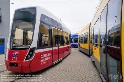 Viennaslide-00611218 Wien, Alstom, Präsentation der 1000. Straßenbahn von Alstom (früher Bombardier) aus Wien // Vienna, Presentation of the 1000th Streetcar by Alstom Vienna (former Bombardier)