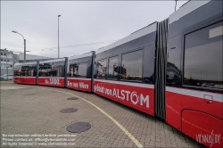 Viennaslide-00611220 Wien, Alstom, Präsentation der 1000. Straßenbahn von Alstom (früher Bombardier) aus Wien // Vienna, Presentation of the 1000th Streetcar by Alstom Vienna (former Bombardier)