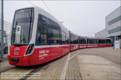 Viennaslide-00611226 Wien, Alstom, Präsentation der 1000. Straßenbahn von Alstom (früher Bombardier) aus Wien // Vienna, Presentation of the 1000th Streetcar by Alstom Vienna (former Bombardier)