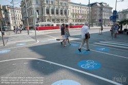 Viennaslide-00800102 Wien, Radweg Ringstraße/Schwarzenbergplatz