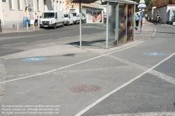 Viennaslide-00800114 Wien, Gaußplatz, unübersichtliche Radwegführung