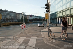 Viennaslide-00800116 Wien, Radweg endet ohne Fortsetzung