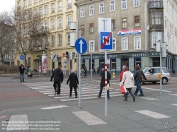 Viennaslide-00800121 Verkehrsplanung, Radweg, Fußgängerübergang