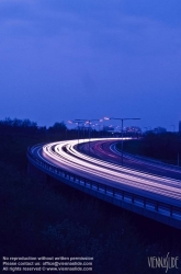 Viennaslide-00821108 Autoverkehr, Autobahn bei Nacht - Traffic, Highway at Night