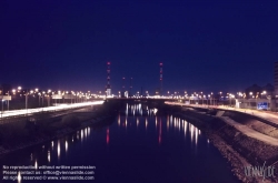 Viennaslide-00821110 Autoverkehr, Autobahn bei Nacht - Traffic, Highway at Night
